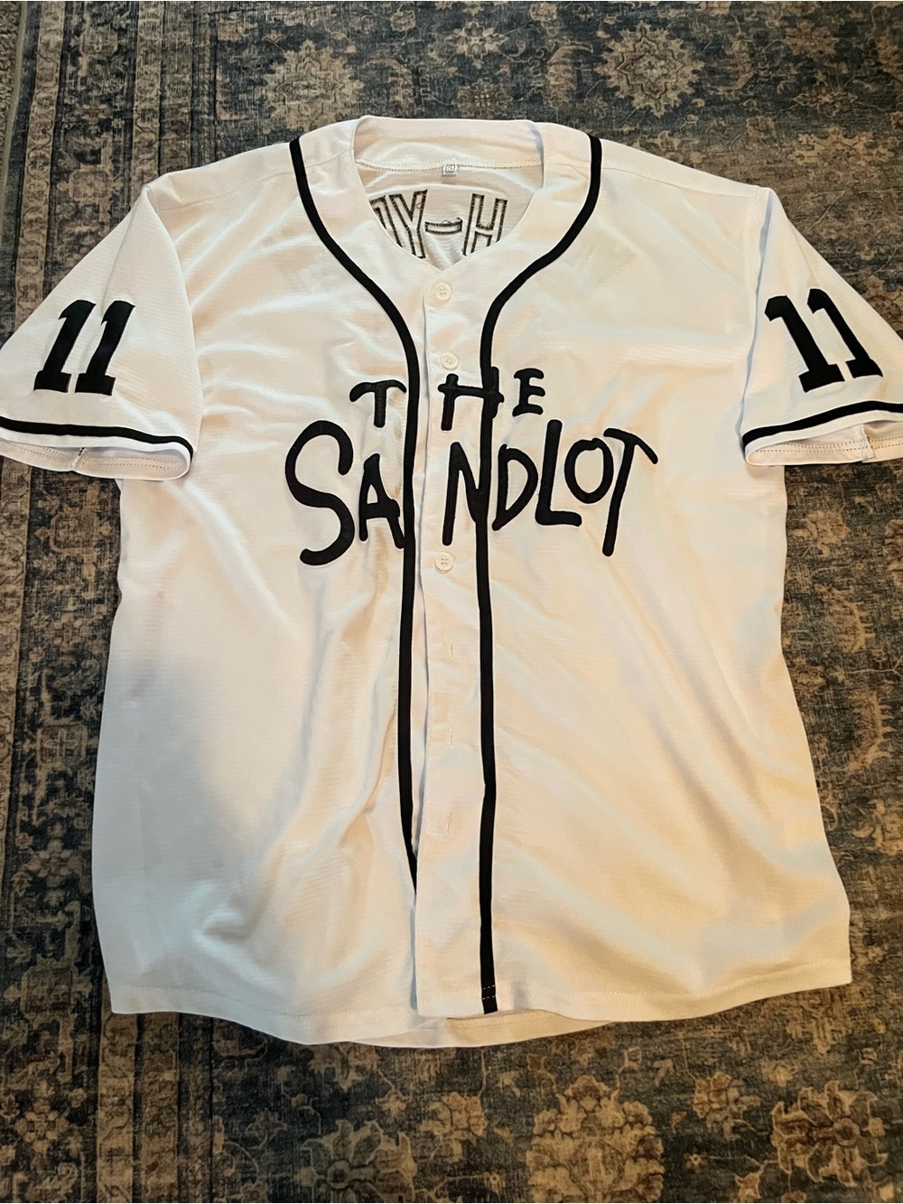 The Sandlot Men's White Athletic Baseball Jersey